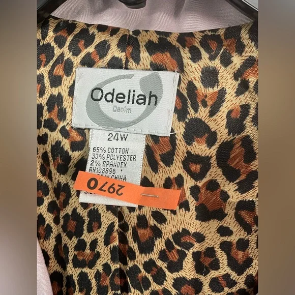 Odeliah Nude Blush Pink Trench Coat Metal Buttons W Matching Zip Skirt Plus 24W - Picture 3 of 12